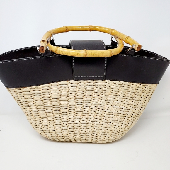 Ann Taylor LOFT Large Straw Tote Bag - Picture 5 of 9